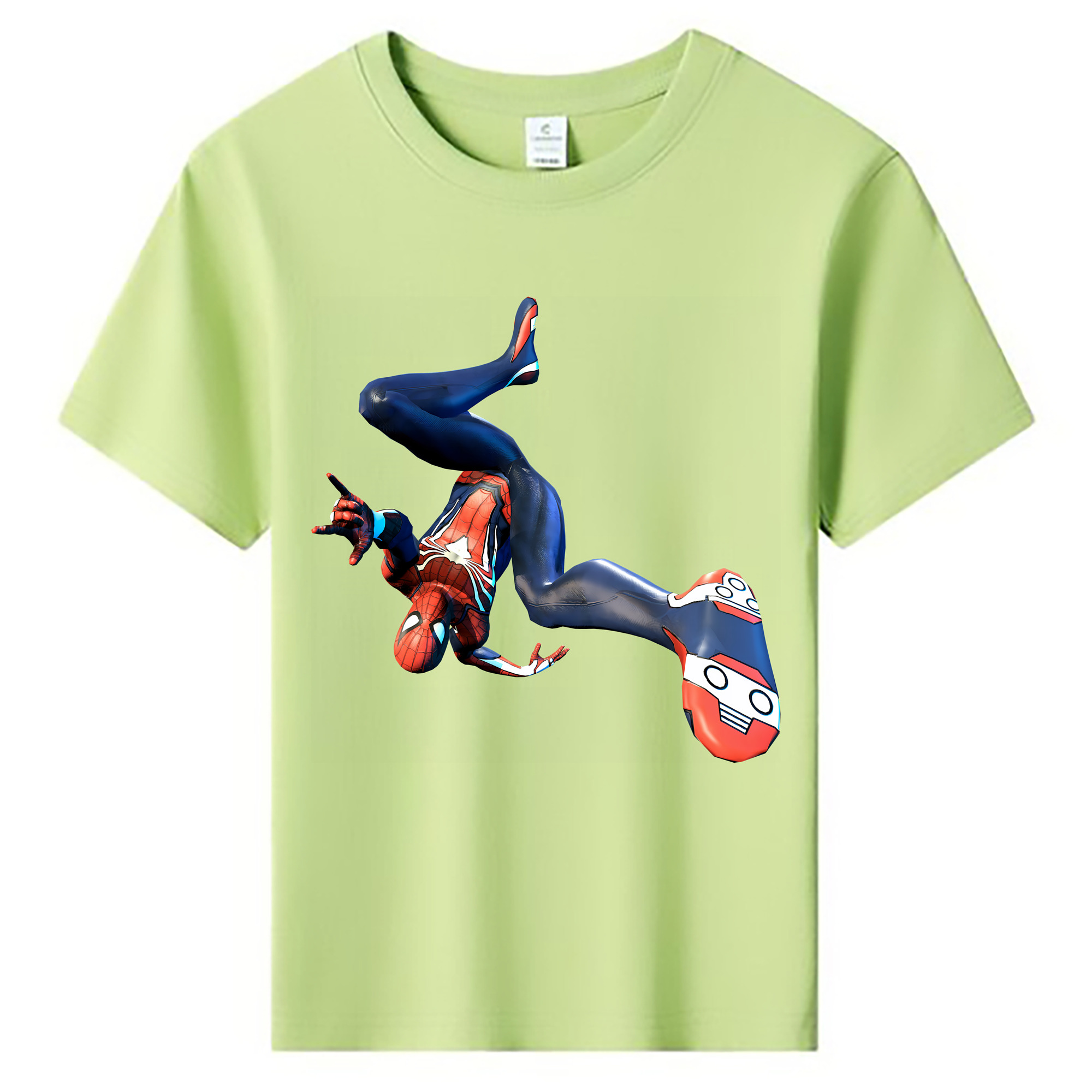 （画像用） Spider Man スパイダーマン 綿100％キッズTシャツ（フロントプリント）